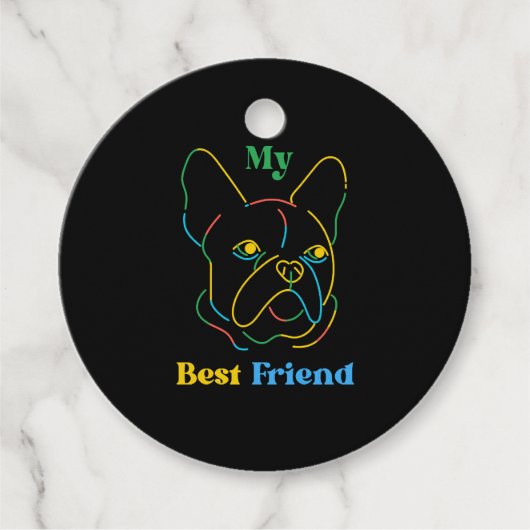 Dog is mijn beste vriend bedankjes labels (Voorkant)