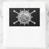 Dog is mijn co-piraat rechthoekige sticker (Tas)