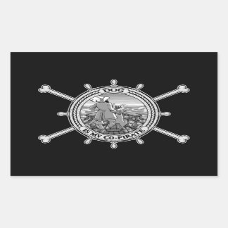 Dog is mijn co-piraat rechthoekige sticker