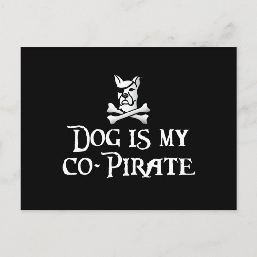 Dog is mijn Co-Pirate Briefkaart (Voorkant)