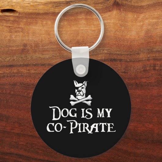 Dog is mijn Co-Pirate Sleutelhanger (Voorkant)