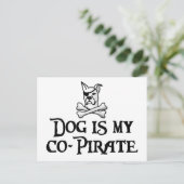 Dog is mijn medepiraat briefkaart (Staand voorkant)