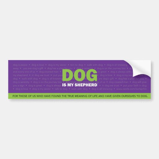 DOG is mijn Shepherd Bumpersticker (Voorkant)