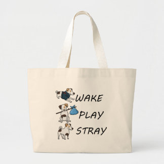 Dog Jack Russell Terrier WAKE PLAY STRAY Grote Tote Bag