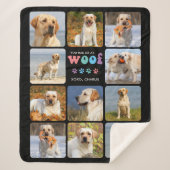 Dog Je had me bij WOOF Custom 11 Afbeelding Kleurr Sherpa Deken (Voorkant)