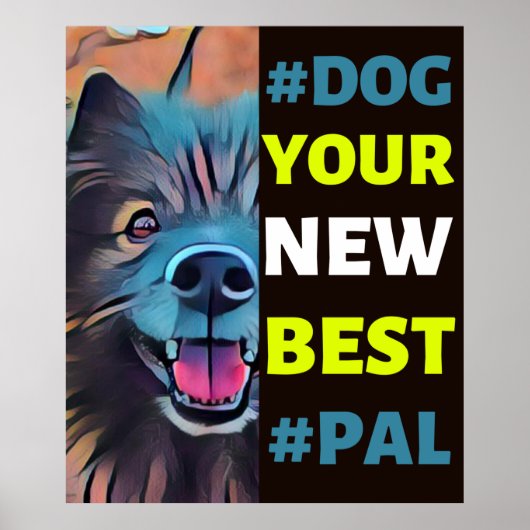 #Dog, je nieuwe beste #Pal ...Keeshond Poster (Voorkant)