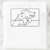 Dog Joy Rechthoekige Sticker (Tas)