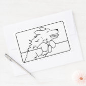 Dog Joy Rechthoekige Sticker (Envelop)