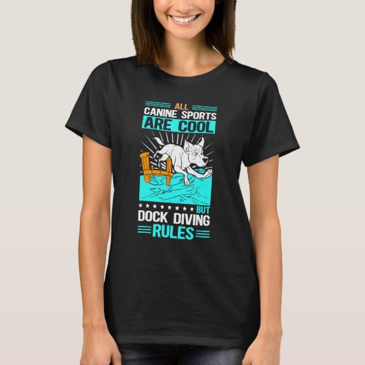 Dog Jumping Dock Diving 2 T-shirt (Voorkant)