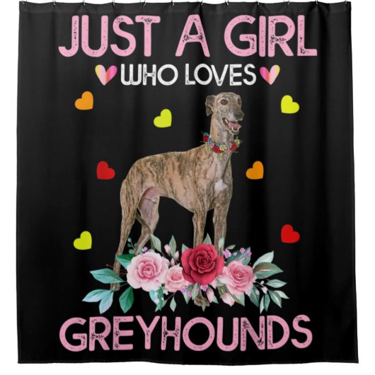 Dog Just A Girl Who Loves Greyhounds Douchegordijn (Voorkant)