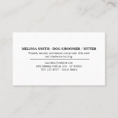 Dog K9 | Het Patroon van de Dog Paw Visitekaartje (Achterkant)