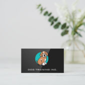 Dog K9 Logo | Zwarte Logo Visitekaartje (Staand voorkant)