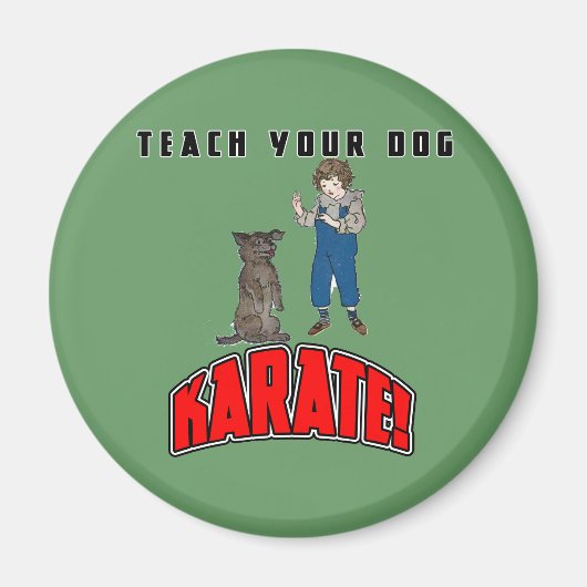 Dog Karate 4 Magneet (Voorkant)