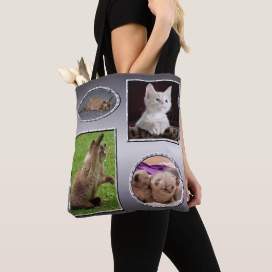 Dog Kat vier favoriete foto's collage Tote Bag (Dichtbij)