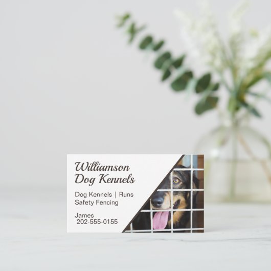 Dog Kennels Wire Fencing Visitekaartje (Staand voorkant)