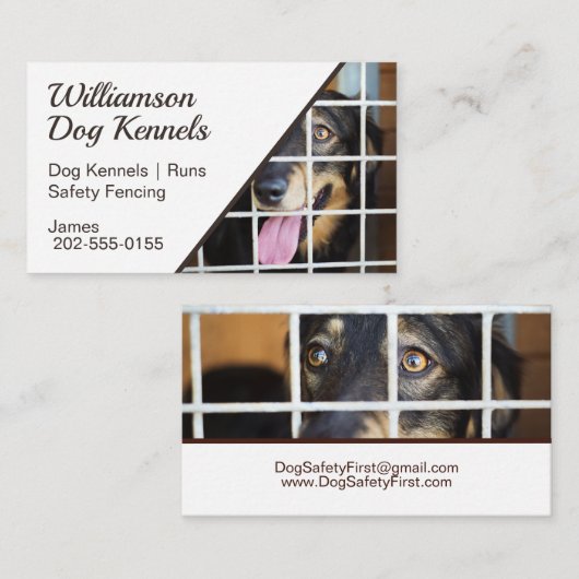 Dog Kennels Wire Fencing Visitekaartje (Voorkant / Achterkant)