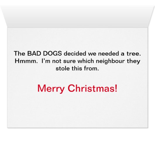 Dog-kerstkaart (Binenzijde Horizontaal (Onderkant))