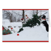 Dog-kerstkaart (Voorkant Horizontaal)