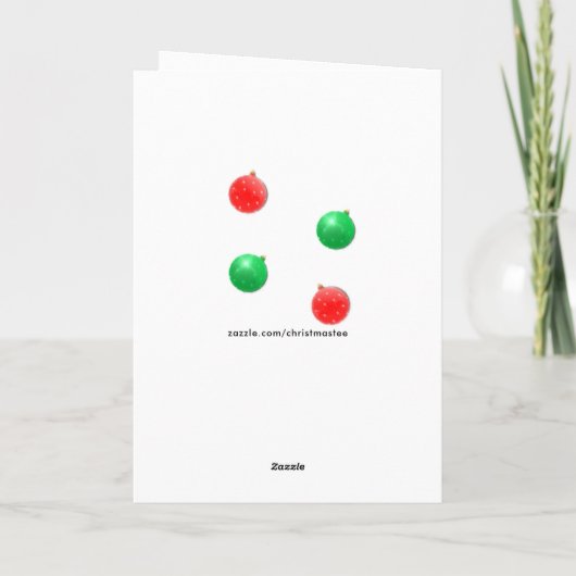 Dog Kerstmis Feestdagen Kaart (Achterkant)