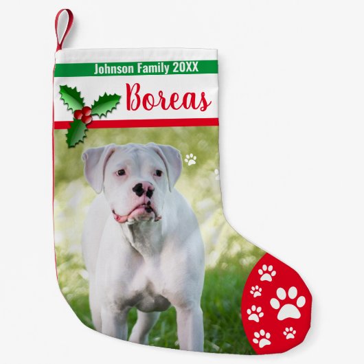 Dog Kerstmis - Gepersonaliseerde familie Kleine Kerstsok (Voorkant)