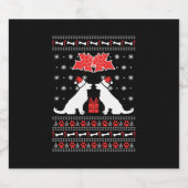 Dog Kerstmis - Honden Lover Sparkling Wijnetiket (Enkel label)