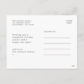 Dog Kerstmis | Moderne paardepap voor crème Feestdagenkaart (Achterkant)