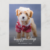 Dog Kerstmis | Moderne paardepap voor crème Feestdagenkaart (Voorkant)