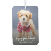 Dog Kerstmis | Moderne paardepap voor crème Luchtverfrisser (Achterkant)