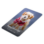 Dog Kerstmis | Moderne paardepap voor crème Magneet (Linkerzijde)