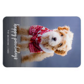 Dog Kerstmis | Moderne paardepap voor crème Magneet (Horizontaal)