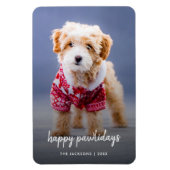 Dog Kerstmis | Moderne paardepap voor crème Magneet (Verticaal)