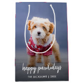 Dog Kerstmis | Moderne paardepap voor crème Medium Cadeauzakje (Voorkant)