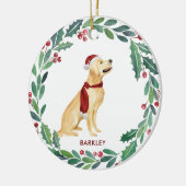 Dog Kerstmis - Pet Golden Retriever op maat Keramisch Ornament (Links)