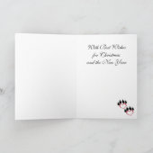 DOG Kerstmis | Schattige Golden Santa Puppy Feestdagen Kaart (Binnen)