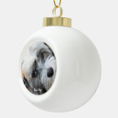 Dog kerstsieraards Ceramic Ball Custom Photo Keramische Bal Ornament (Rechts)