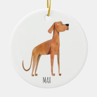 Dog Kerstversiering Keramisch Ornament