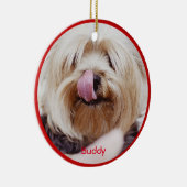 Dog kerstversieringen Voeg aangepaste foto toe Keramisch Ornament (Rechts)