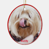 Dog kerstversieringen Voeg aangepaste foto toe Keramisch Ornament (Links)