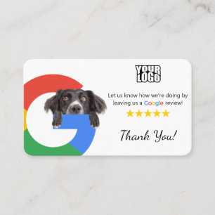 Dog kinderopvang Google Review visitekaartje sjabl