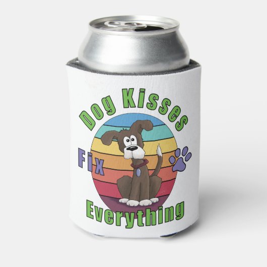 Dog Kisses Fix Everything Blikjeskoeler (Blikje Achterkant)