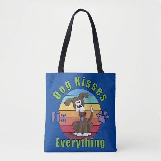 Dog Kisses Fix Everything Tote Bag (Voorkant)