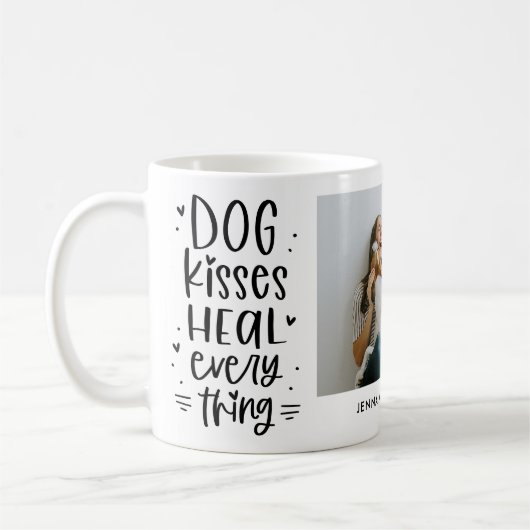 Dog Kisses helt alles op maat Mok foto's (Links)