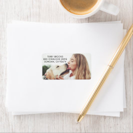 Dog Kisses Photo Return Address Label