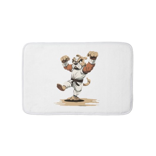 Dog Knows Karate Badmat (Voorkant)