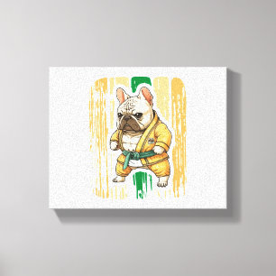 Dog Knows Karate Canvas Afdruk