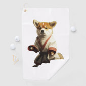 Dog Knows Karate Golfhanddoek (Insitu)