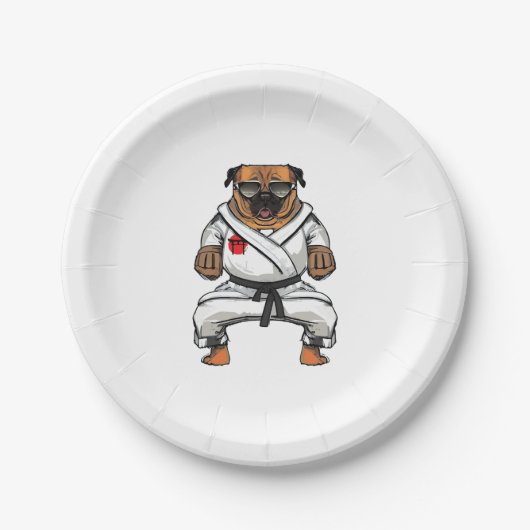 Dog Knows Karate Papieren Bordje (Voorkant)