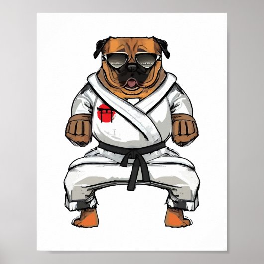Dog Knows Karate Poster (Voorkant)
