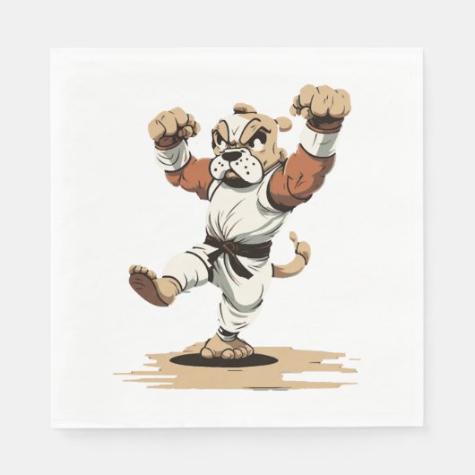 Dog Knows Karate Servet (Voorkant)