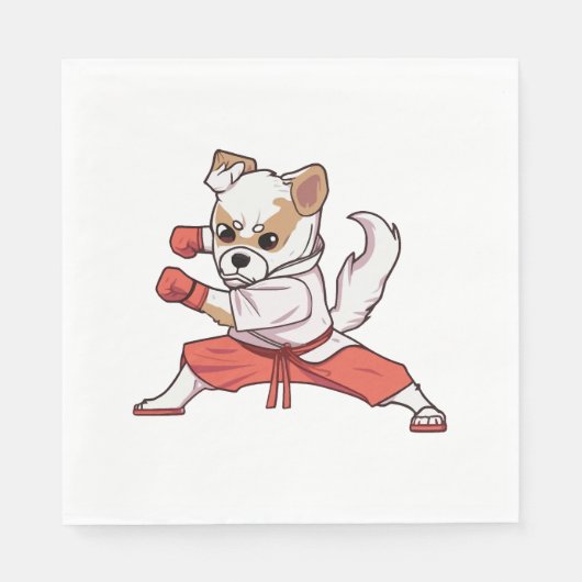 Dog Knows Karate Servet (Voorkant)